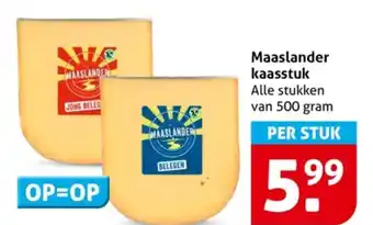 Hoogvliet Maaslander kaasstuk aanbieding