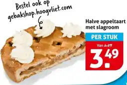 Hoogvliet Halve appeltaart met slagroom aanbieding