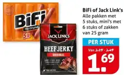 Hoogvliet BiFi of Jack Link's aanbieding