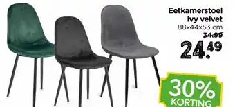 Xenos Eetkamerstoel Ivy velvet aanbieding