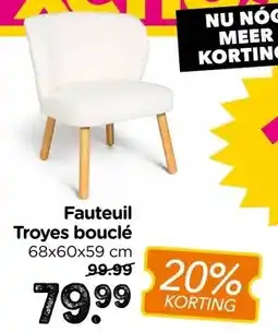 Xenos Fauteuil Troyes bouclé aanbieding