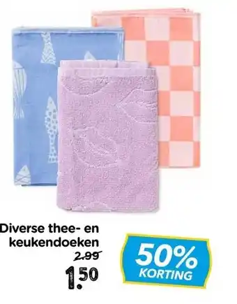 Xenos Diverse thee- en keukendoeken aanbieding
