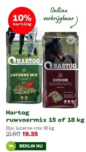 Welkoop Hartog ruwvoermix 15 of 18 kg aanbieding