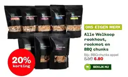 Welkoop Alle Welkoop rookhout, rookmot en BBQ chunks aanbieding