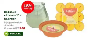 Welkoop Bolsius citronella kaarsen aanbieding