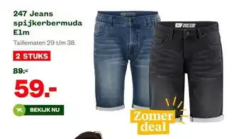 Welkoop 247 Jeans spijkerbermuda Elm aanbieding