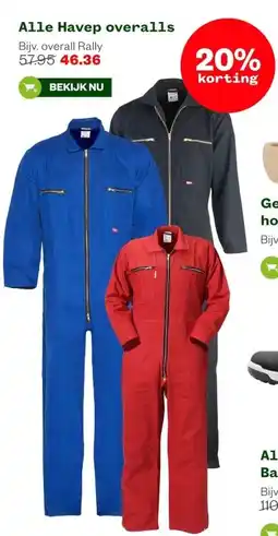 Welkoop Alle Havep overalls aanbieding