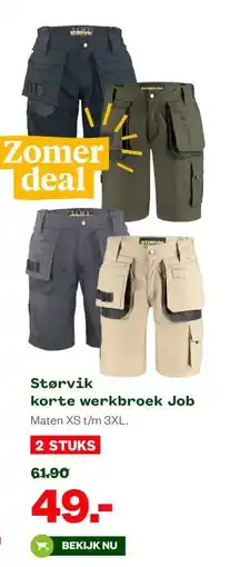 Welkoop Størvik korte werkbroek Job aanbieding