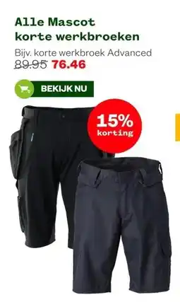 Welkoop Alle Mascot korte werkbroeken aanbieding