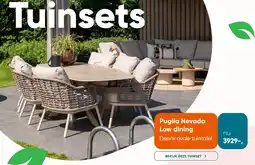 Van der Garde tuinmeubelen Puglia Nevada Low dining Deens ovale tuintafel aanbieding