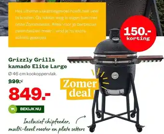 Welkoop Grizzly Grills kamado Elite Large aanbieding