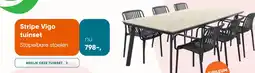 Van der Garde tuinmeubelen Stripe Vigo tuinset Stapelbare stoelen aanbieding