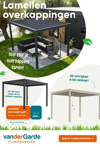 Van der Garde tuinmeubelen Lamellen overkappingen aanbieding