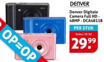 Hoogvliet Denver Digitale Camera Full HD 48MP DCA4811B aanbieding