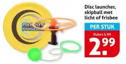 Hoogvliet Disc launcher, skipball met licht of frisbee aanbieding