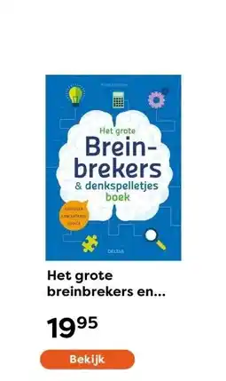 The Read Shop Het grote breinbrekers en denkspelletjes boek aanbieding