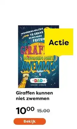 The Read Shop Giraffen kunnen niet zwemmen aanbieding