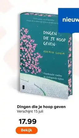 The Read Shop Dingen die je hoop geven Verschijnt 15 juli aanbieding