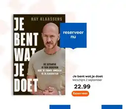 The Read Shop Je bent wat je doet Verschijnt 2 september aanbieding