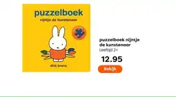 The Read Shop puzzelboek nijntje de kunstenaar Leeftijd aanbieding