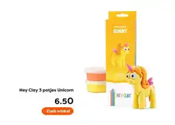 The Read Shop Hey Clay 3 potjes Unicorn aanbieding