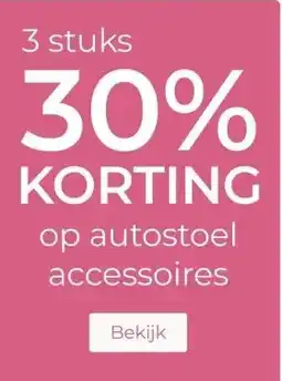 Prenatal 3 stuks 30% op autostoel accessoires aanbieding
