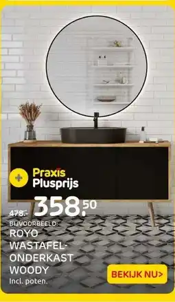 Praxis ROYO WASTAFEL ONDERKAST WOODY aanbieding