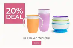Prenatal 20% DEAL op alles van Munchkin aanbieding