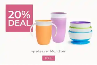 Prenatal 20% DEAL op alles van Munchkin aanbieding