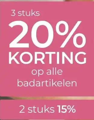 Prenatal 3 stuks 20% KORTING op alle badartikelen 2 stuks 15% aanbieding