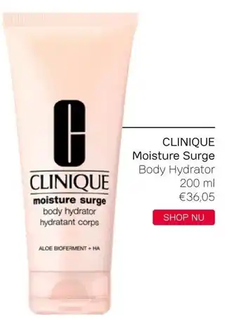 Pour Vous CLINIQUE Moisture Surge Body Hydrator aanbieding