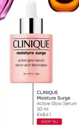 Pour Vous CLINIQUE Moisture Surge Active Glow Serum 30 ml aanbieding