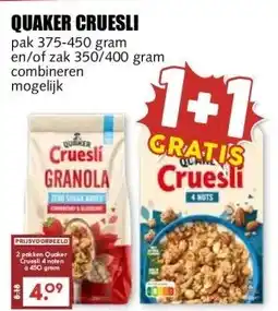 MCD Supermarkt QUAKER CRUESLI aanbieding