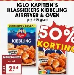 MCD Supermarkt IGLO KAPITEIN'S KLASSIEKERS KIBBELING AIRFRYER & OVEN aanbieding