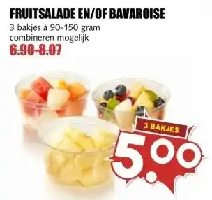 MCD Supermarkt FRUITSALADE EN/OF BAVAROISE aanbieding