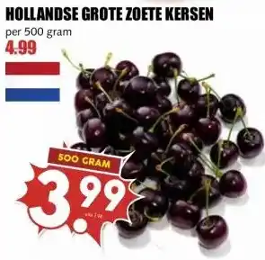 MCD Supermarkt HOLLANDSE GROTE ZOETE KERSEN aanbieding