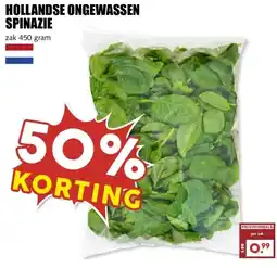 MCD Supermarkt HOLLANDSE ONGEWASSEN SPINAZIE aanbieding
