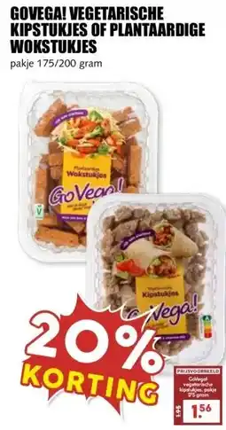 MCD Supermarkt GOVEGA! VEGETARISCHE KIPSTUKJES OF PLANTAARDIGE WOKSTUKJES aanbieding
