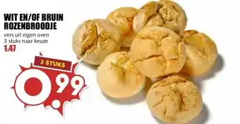 MCD Supermarkt WIT EN/OF BRUIN ROZENBROODJE aanbieding