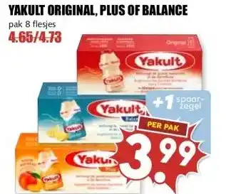 MCD Supermarkt YAKULT ORIGINAL, PLUS OF BALANCE aanbieding