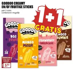 MCD Supermarkt GOODOO CREAMY EN/OF FRUITIGE STICKS aanbieding