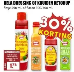MCD Supermarkt HELA DRESSING OF KRUIDEN KETCHUP aanbieding