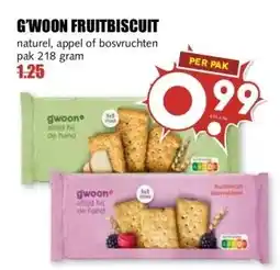 MCD Supermarkt G'WOON FRUITBISCUIT aanbieding