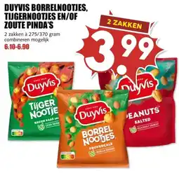 MCD Supermarkt DUYVIS BORRELNOOTJES, TIJGERNOOTJES EN/OF ZOUTE PINDA'S aanbieding
