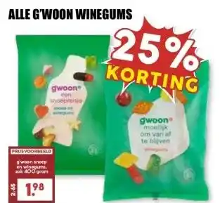 MCD Supermarkt ALLE G'WOON WINEGUMS aanbieding