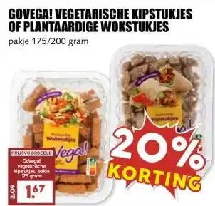 MCD Supermarkt GOVEGA! VEGETARISCHE KIPSTUKJES OF PLANTAARDIGE WOKSTUKJES aanbieding