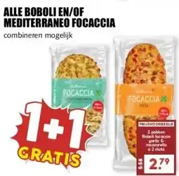 MCD Supermarkt ALLE BOBOLI EN/OF MEDITERRANEO FOCACCIA aanbieding