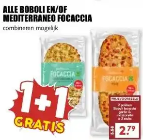 MCD Supermarkt ALLE BOBOLI EN/OF MEDITERRANEO FOCACCIA aanbieding