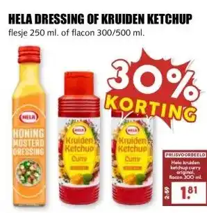 MCD Supermarkt HELA DRESSING OF KRUIDEN KETCHUP aanbieding