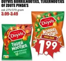 MCD Supermarkt DUYVIS BORRELNOOTJES, TIJGERNOOTJES OF ZOUTE PINDA'S aanbieding